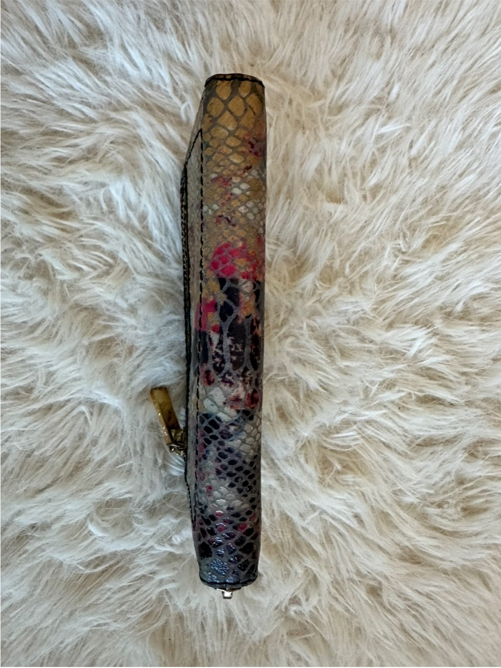 Tory Burch Multicolor Snake-Print Zip Card Wallet with Gold Hardware Zip around - Picture 10 of 16